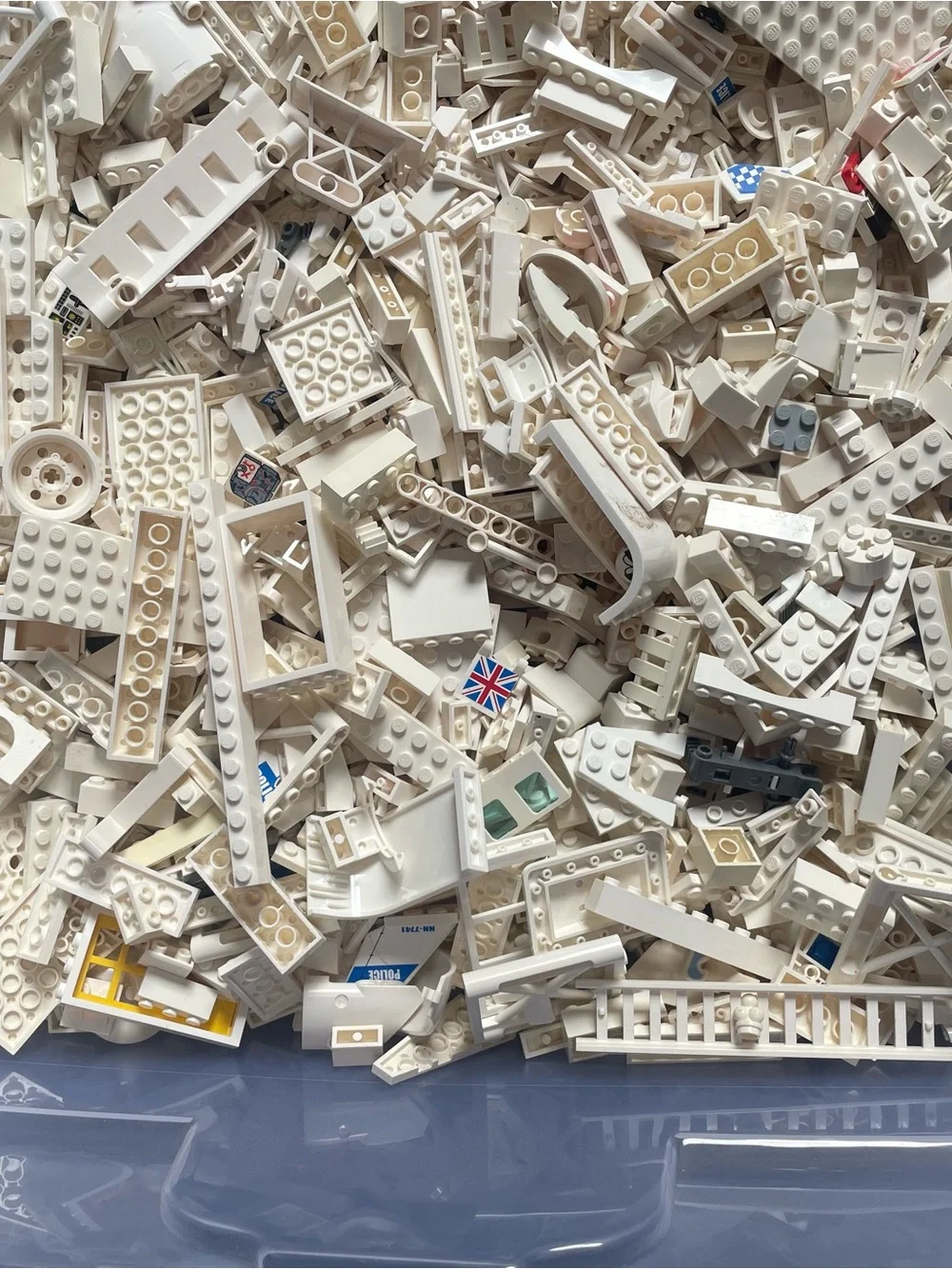 4+ Pounds White Lego Pieces, Assorted Pieces